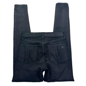 Rag & Bone Jeans Womens 27 Black High Rise Skinny Shiny Stretch Denim Pants